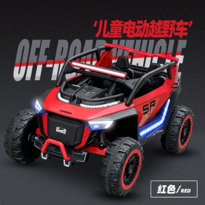 加大号儿童电动车四驱动全地形UTV越野车双座可坐两人带摇摆童车