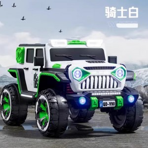 新款儿童电动车四轮越野汽车四驱动力遥控摇摆多种功能可坐人玩具车