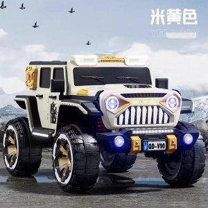 新款儿童电动车四轮越野汽车四驱动力遥控摇摆多种功能可坐人玩具车