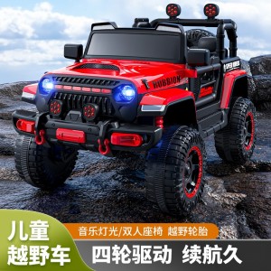 儿童电动车四轮越野汽车遥控玩具车可坐人男女小孩1-6岁宝宝童车