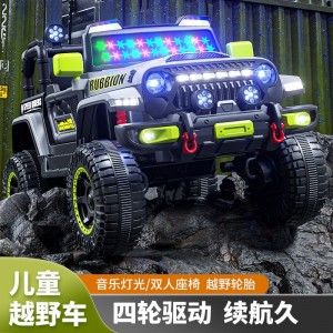 儿童电动车四轮越野汽车遥控玩具车可坐人男女小孩1-6岁宝宝童车
