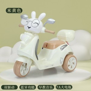 儿童电动摩托车三轮车男女孩宝宝电瓶车小孩可坐人充电遥控玩具车