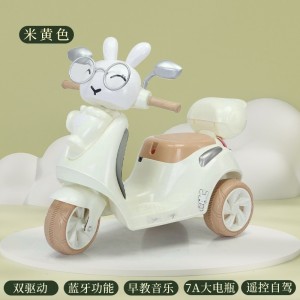 儿童电动摩托车三轮车男女孩宝宝电瓶车小孩可坐人充电遥控玩具车