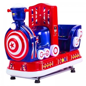 新款儿童电动投币MP5双人座小汽车摇摇车英伦火车摇摆机