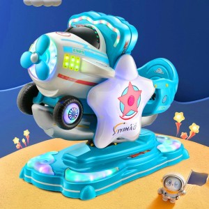 新款儿童投币摇摇车跷跷板小孩电动玩具车商用扫码支付摇摆机