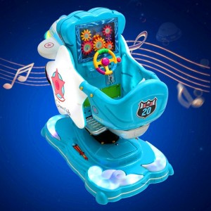 新款儿童投币摇摇车跷跷板小孩电动玩具车商用扫码支付摇摆机