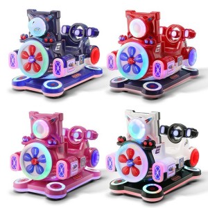 新款吹泡泡星空飞机摇摇车儿童电动投币摇摆机动画互动商超