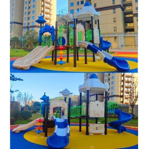 Kindergarten slide outdoor children&#039;s play equipment climbing frame combination large Little Doctor play slide swing