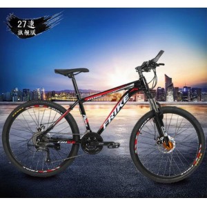 山地车26自行车碟刹赛车越野车学生车成人变速车减震碟刹车