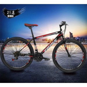 山地车26自行车碟刹赛车越野车学生车成人变速车减震碟刹车