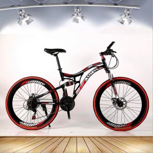 减震山地自行车26寸21速双碟刹学生骑行bicycle
