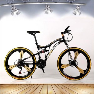 减震山地自行车26寸21速双碟刹学生骑行bicycle