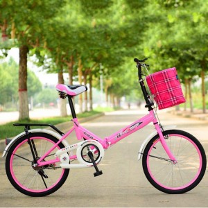 折叠自行车男女款减震轻便自行车 折叠山地车20寸儿童自行车