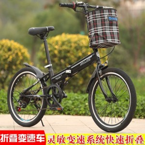 折叠自行车新款 成人儿童 自行车女式 自行车折叠变速18寸20寸