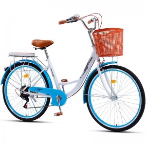 自行车 女式通勤车成人代步脚踏车 学生26寸变速复古单车