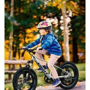 镁合金儿童自行车大童男女孩8-14岁20寸学生脚踏双碟刹变速山地车