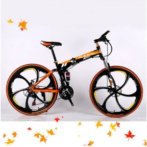 折叠款山地车26寸21速碟刹自行车青少年成人骑行单车