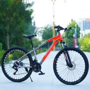 山地车自行车20/22/24/26寸碟刹变速学生单车一体轮减震山地车