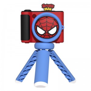 迪士尼 高清拍照录像双摄卡通数码支架照相机草莓熊智能儿童相机