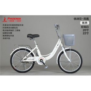 凤凰儿童自行20寸22寸中大童轻便女孩学生公主车通勤脚踏淑女单车