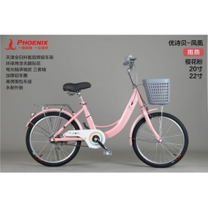 凤凰儿童自行20寸22寸中大童轻便女孩学生公主车通勤脚踏淑女单车