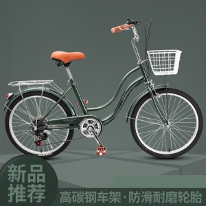 自行车女孩中大童学生成人亲子18/20/22/24寸复古公主脚踏车