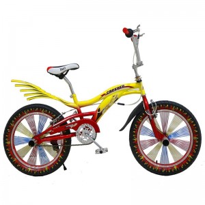 特种表演车24寸豹纹杂技特技自行车海豚辐条轮表演自行车