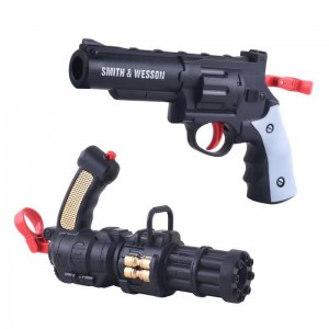 左轮软弹枪电动男孩发射器手动抛壳小手枪儿童玩具软弹枪