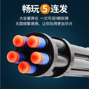 儿童玩具枪加特林连发软弹枪旋转发射海绵弹男孩吃鸡狙击装备