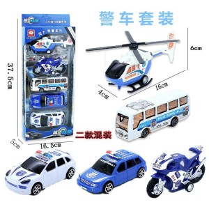 玩具车儿童仿真消防车回力车套装礼品盒装模型男孩小汽车组合