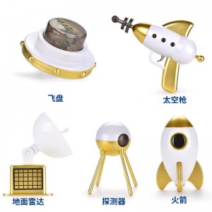 仿真宇宙飞船航天火箭卫星太空探险车套装模型玩具音乐灯光故事机