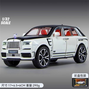 1/32仿真合金声光回力儿童玩具汽车模型摆件劳斯库里南迈沙锐莱斯