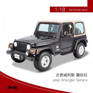 模仿真合金汽车模型摆件男孩玩具1:18吉普越野车