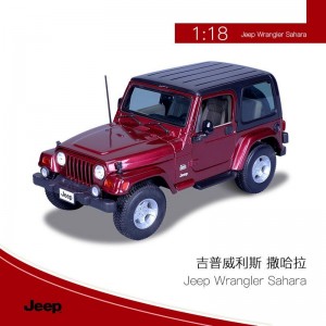 模仿真合金汽车模型摆件男孩玩具1:18吉普越野车