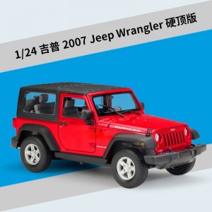 24吉普2007 Jeep Wrangler仿真合金越野汽车模型