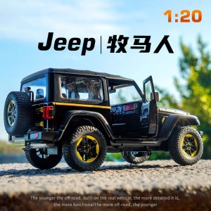 1:20仿真JEEP吉普牧马人车模型越野车合金玩具车男孩模型玩具