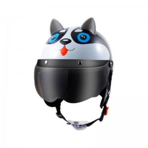 儿童头盔男孩电动车帽头盔小孩头盔女防撞宝宝头盔灰四季通用