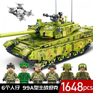 Military main battle tank, space launch rocket, spaceship, children's educational building block toy