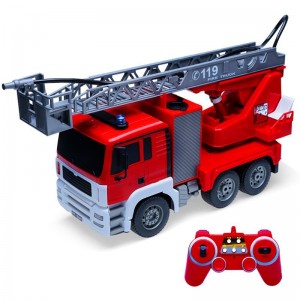 Remote control fire truck sprinkler ladder fire fighting engineering vehicle charging boy child toy model