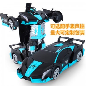 1:12玩具变形车电动遥控汽车rc儿童汽车玩具车手表声控手势感应遥控车