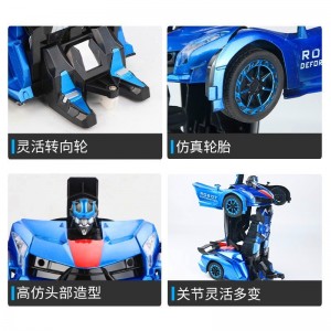 Voice-activated Transformers robot electric boy racing children's remote control toy car