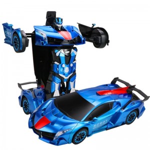 Voice-activated Transformers robot electric boy racing children's remote control toy car