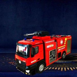 Large van sprinkler fire engine 22 channel remote control fire extinguishing RC remote control rescue vehicle children's toy