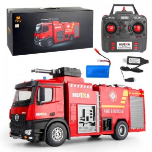 Large van sprinkler fire engine 22 channel remote control fire extinguishing RC remote control rescue vehicle children's toy