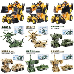 撞击恐龙车模型儿童变形玩具摆摊男孩惯性汽车地摊
