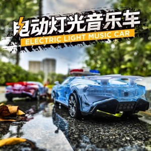 炫酷发光儿童玩具万向车音乐跑车警察车模型夜市地摊玩具