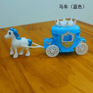 浪漫公主马车塑料材质厂家直供蛋糕装饰摆件 家居摆件2色马车