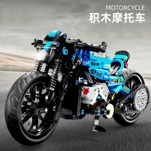 兼容乐高积木哈雷摩托车机械狂飙拼装玩具男孩川崎机车模型摆件