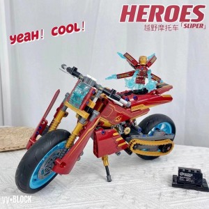 兼容乐高积木哈雷摩托车机械狂飙拼装玩具男孩川崎机车模型摆件