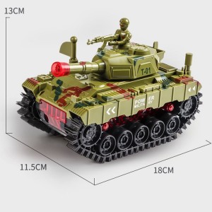 儿童玩具坦克军事模型车 炫酷声光电动万象儿童礼物玩具